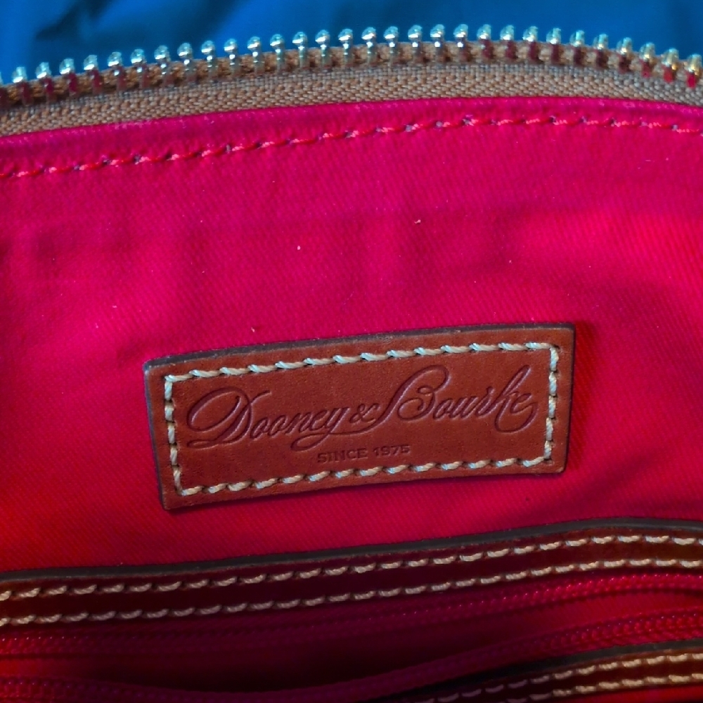 Dooney & Bourke Maroon Suede Crossbody with Leather Trim - Picture 8 of 10
